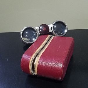 Antique German Opera glasses with leather case